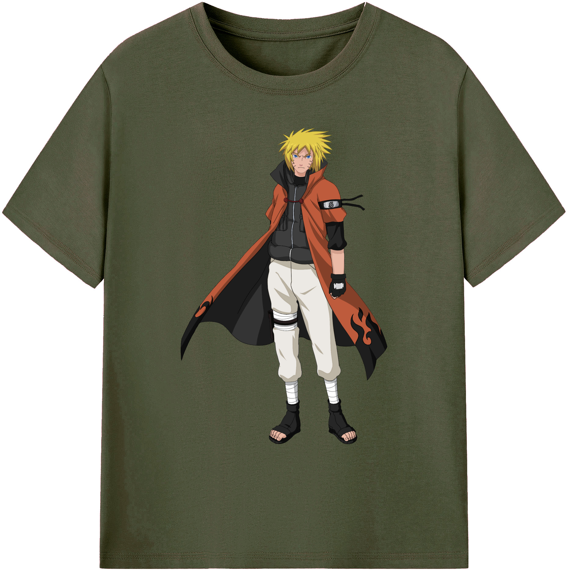 （画像用） NARUTO -ナルト- うずまき ナルト Uzumaki Naruto 綿100％ メンズ半袖Tシャツ｜肌触りやわらか＆通気性